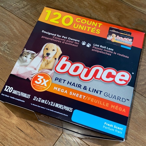 Bounc Other Bounce Pet Hair And Lint Guard Mega Dryer Sheets Fresh